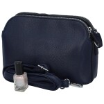 Pevná malá dámská koženková crossbody Rompo, tmavě modrá