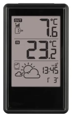 TFA 35.1170.01 / Meteostanice / Bezdrátové čidlo teploty a vlhkosti / Rádiem řízené hodiny / Budík