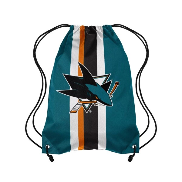 Vak San Jose Sharks NHL FOCO Team Stripe Drawstring Backpack