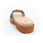 Dámské dřeváky W F305492349 hnědo-modré - Scholl Iconic 40