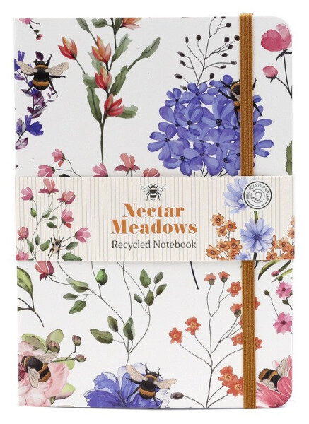 Zápisník linkovaný A5 z recyklovaného papíru - Včela