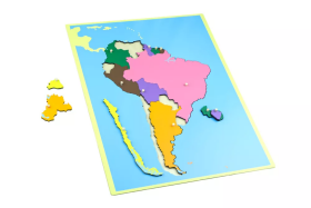 Moyo Montessori Moyo Montessori Puzzle - mapa Jižní Amerika - bez rámečku