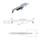 BESCO - Odtokový žlab VIRGO SLIM - Rozměr A - 90 ZLOL90VS