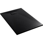 CERANO Sprchová vanička obdélníková Gusto - SMC/minerální kompozit - strukturovaná černá matná - 160x80x3 cm