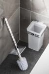 Gedy - SAMOA WC štětka závěsná, mléčné sklo, chrom A83313