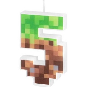 Svíčka minecraft 7cm číslo 5 - Party Pal