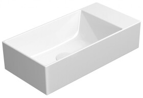 GSI - KUBE X keramické umývátko 50x25cm, bez otvoru, pravé/levé, bílá ExtraGlaze 9486011
