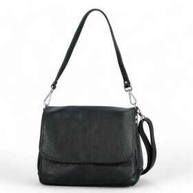 Stylová dámská kožená crossbody kabelka Keolla, černá
