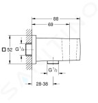 GROHE - Euphoria Cube Nástěnné kolínko s držákem, Hard Graphite 26370A00