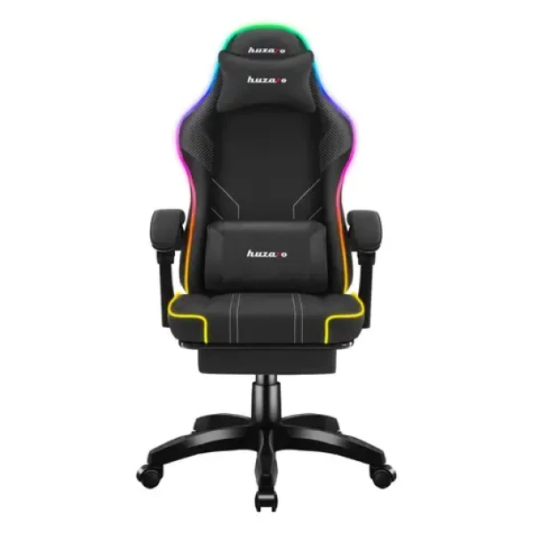 Huzaro Force 3.7 RGB černá / Herní židle / nastavitelná / nosnost až 140 kg / látka (HZ-FORCE 3.7 RGB BLACK)