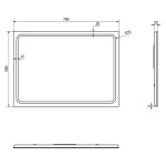 SAPHO - GEMINI zrcadlo s LED osvětlením 50x70cm GM050