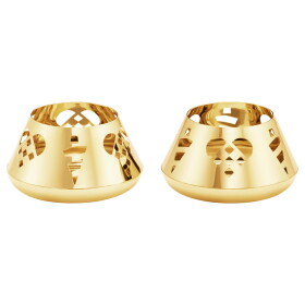 Georg Jensen Čajový svícen 2025, 2 ks, pozlacený 18 karátovým zlatem -