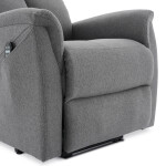 Polohovací křeslo, elektrické zabudované ovládání, šedá, látka, TV-929 GREY2