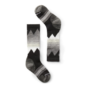 Dětské merino lyžařské ponožky SMARTWOOL Kids' Ski Light Cushion OTC Socks, Black velikost: 29-32 (M)