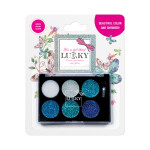 Lukky krémové oční stíny se třpytkami a štětcem, 6 barev (bí - EPEE