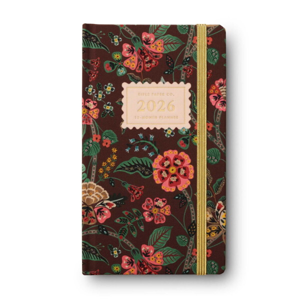 Rifle Paper Co. Kapesná plánovací diář 2026 Gracie, červená barva, papír