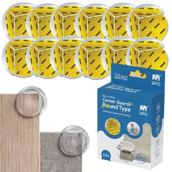 Sipo Ochrana rohů a hran pro bezpečnost dětí O-profil 12ks transparentní (SPSBS-EC51)
