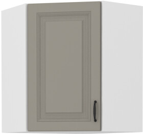 Horní rohová skříňka Stilo 60x60 GN-72 1F (45°) Barva korpusu: Bílá, Barva dvířek: Clay Grey