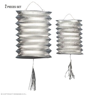 R-Kontakt.cz Lampion stříbrný 2ks, 25cm