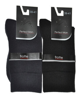 Pánské ponožky Wola Perfect Man Frotte W94011 černá/černá 45-47