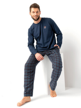 Pánské pyžamo Key MNS 481 B25 délka/r M-2XL tmavě modrá M