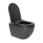 Wc s prkénkem softclose závěsné VitrA S60 černá mat zadní odpad 7510-083-6319 7510-083-6319