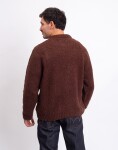 Edwin Dun Textured Sweater Rum Raisin garment washed L
