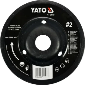 YATO Rotační rašple úhlová 125 mm jemná typ 2 / Rašple / Upínací otvor 22,2 mm / Max. 13000 min-1 (YT-59169)
