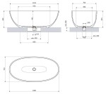 OMNIRES - SHELL M+ Volně stojící vana, 148 x 75 cm, béžová mat SHELL148WWDB