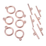 Americké zapínání - růžově zlaté - 15 x 15 x 2 mm - 1 ks