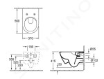 VILLEROY & BOCH - Subway 2.0 Závěsné WC se sedátkem SoftClosing, DirectFlush, CeramicPlus, alpská bílá 5614R2R1