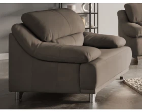 Křeslo Maranello, hnědo-béžová kůže