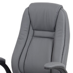 Kancelářská židle, potah šedá ekokůže, černý kovový kříž, houpací mechanismus, v