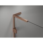 MEXEN/S - Lunar-B L sprchový kout dveře křídlové pravá 95 x 90, transparent, měď kartáčovaná 832L-095-090-65-00-P