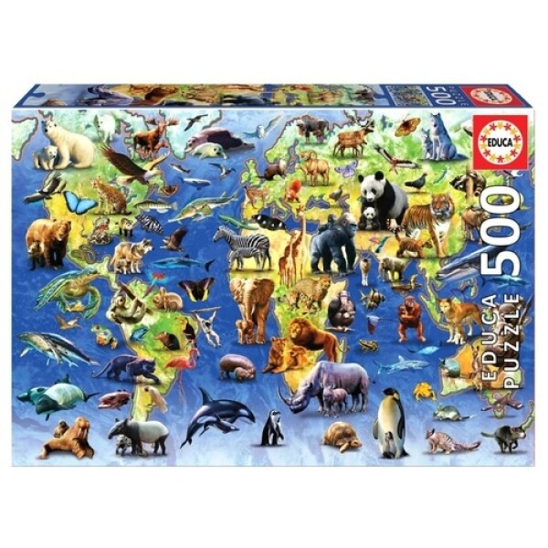 Puzzle 100 ohrožených druhů 500 dílků