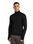Pánská merino mikina ICEBREAKER Mens 300 RealFleece Descend LS Zip, Black velikost: S