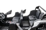 Mamido Elektrické autíčko Buggy UTV čtyřmístné 24V nafukovací kola bílé