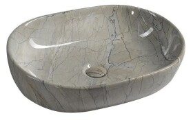 SAPHO - DALMA keramické umyvadlo na desku, 59x42cm, grigio 413