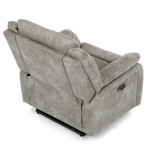 Polohovací křeslo, elektrické zabudované ovládání, šedá, látka vintage, TV-Q8668 GREY3