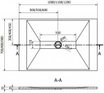 MEXEN/S - Toro obdélníková sprchová vanička SMC 120 x 70, černá, mřížka černá 43707012-B