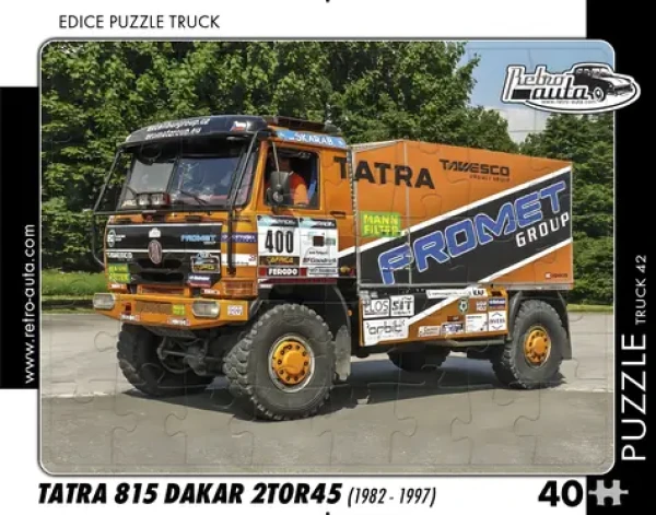 RETRO-AUTA Puzzle TRUCK č.42 Tatra 815 Dakar (1982-1997)