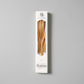 Dortové svíčky zakroucené metalické bronzové 6ks