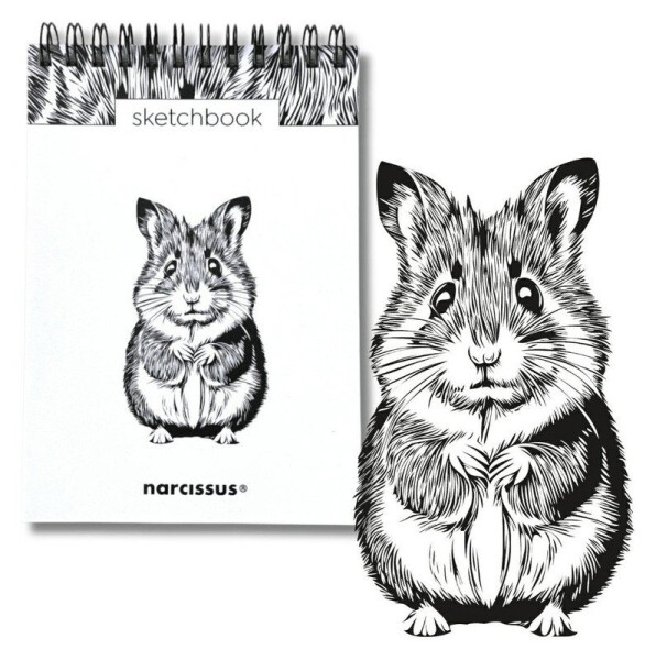 Skicovací spirálový notes A6 - Křeček