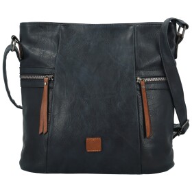 Trendy dámská koženková crossbody kabelka Nanya, tmavě modrá