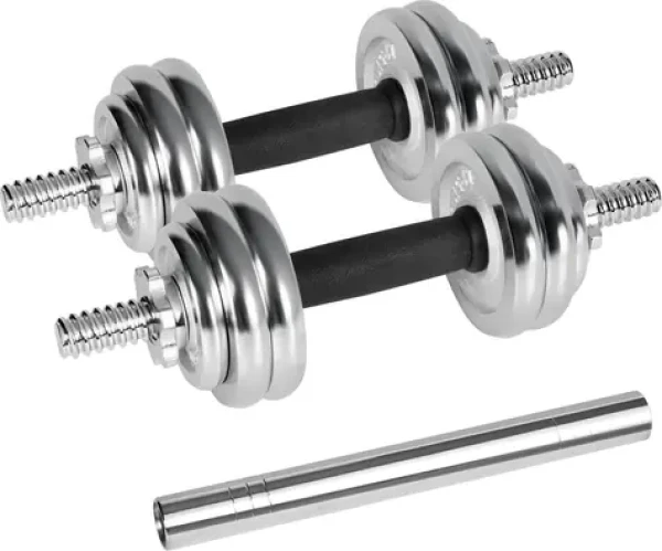 Rebel Active RBA-2326-15 chrom / Jednoručky / nastavitelné / 2× 7,5 kg (RBA-2326-15)