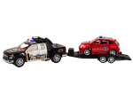 Mamido Policejní sada terénní pickup auto s přívěsem odtahovka policie