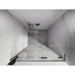 MEXEN/S - Lunar L sprchové dveře křídlové pravé 90, transparent, nikl kartáčovaný 834L-090-000-97-00-P