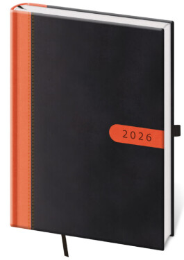 Týdenní diář 2026 Helma A5 - Bora černo/oranžový