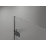 MEXEN/S - Lunar-F skládací sprchové dveře levé 70 cm, transparent, grafit kartáčovaná 836-070-000-66-00-L