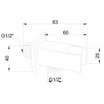 INVENA - Vyústění sprchy – square SC-P1-041-P